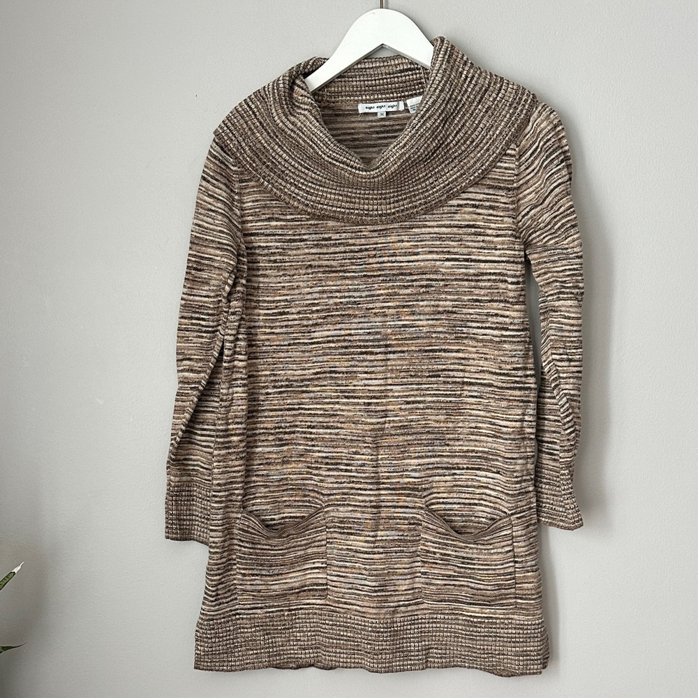 Striped Long Brown Sweater